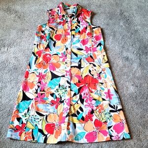 Fab Vintage Button Down Shirt Dress w Pockets! 🌷 White Stag Stretch ✨️ Cotton